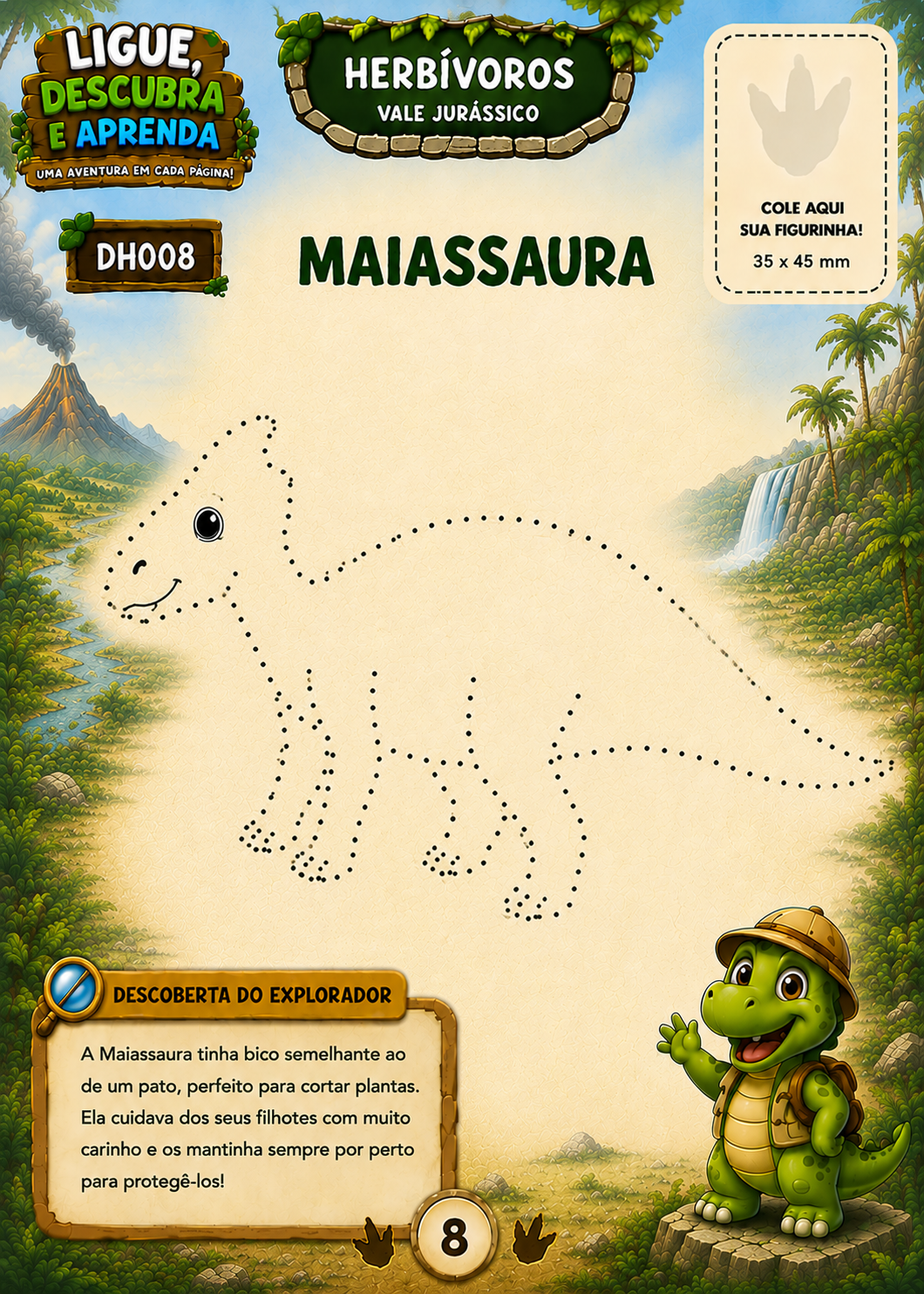Página de atividade da Maiassaura