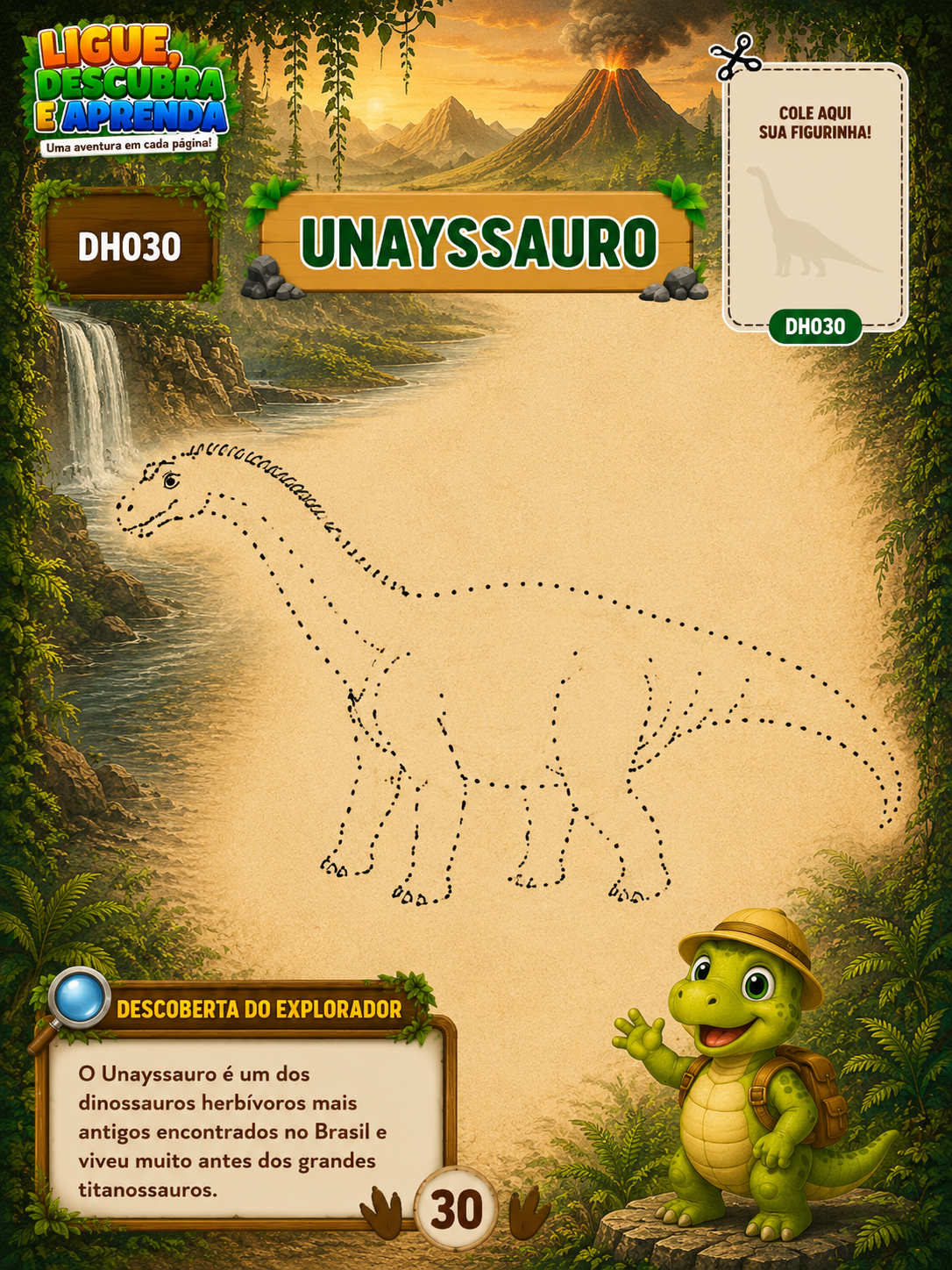 Atividade do Unayssauro no Volume 1
